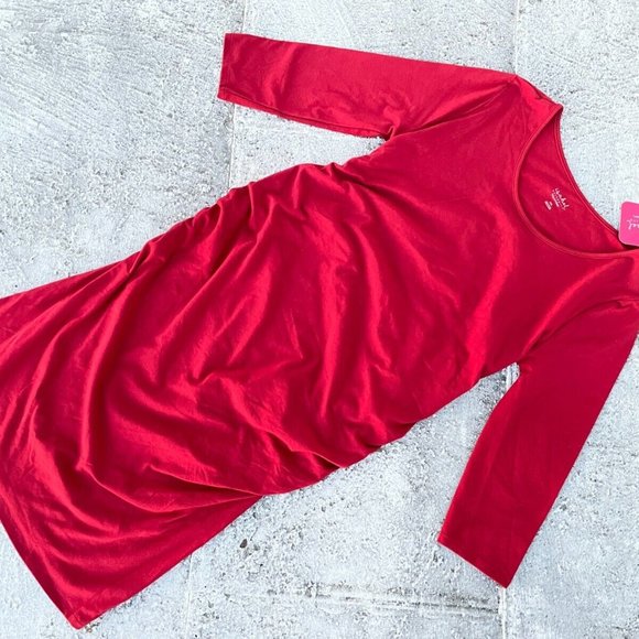 Ingrid and Isabel Maternity Red Dress Long Sleeve Dress Size XXL - Picture 3 of 13